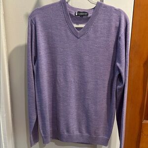 Hart Schaffner Marx Purple V-Neck Sweater